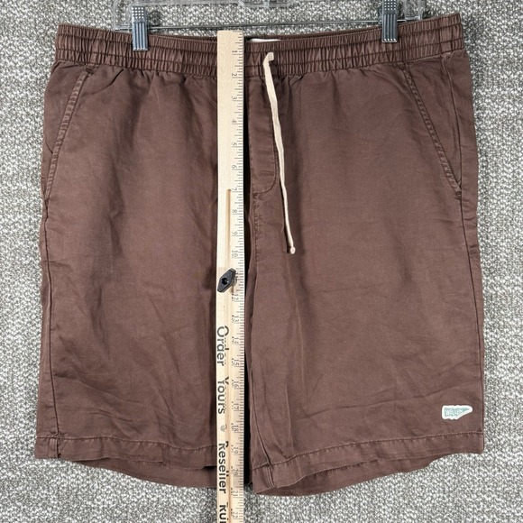 Wellen Cotton Linen Easy Short Men XL Brown Huckberry Outdoor Casual Lightweight - Picture 10 of 11